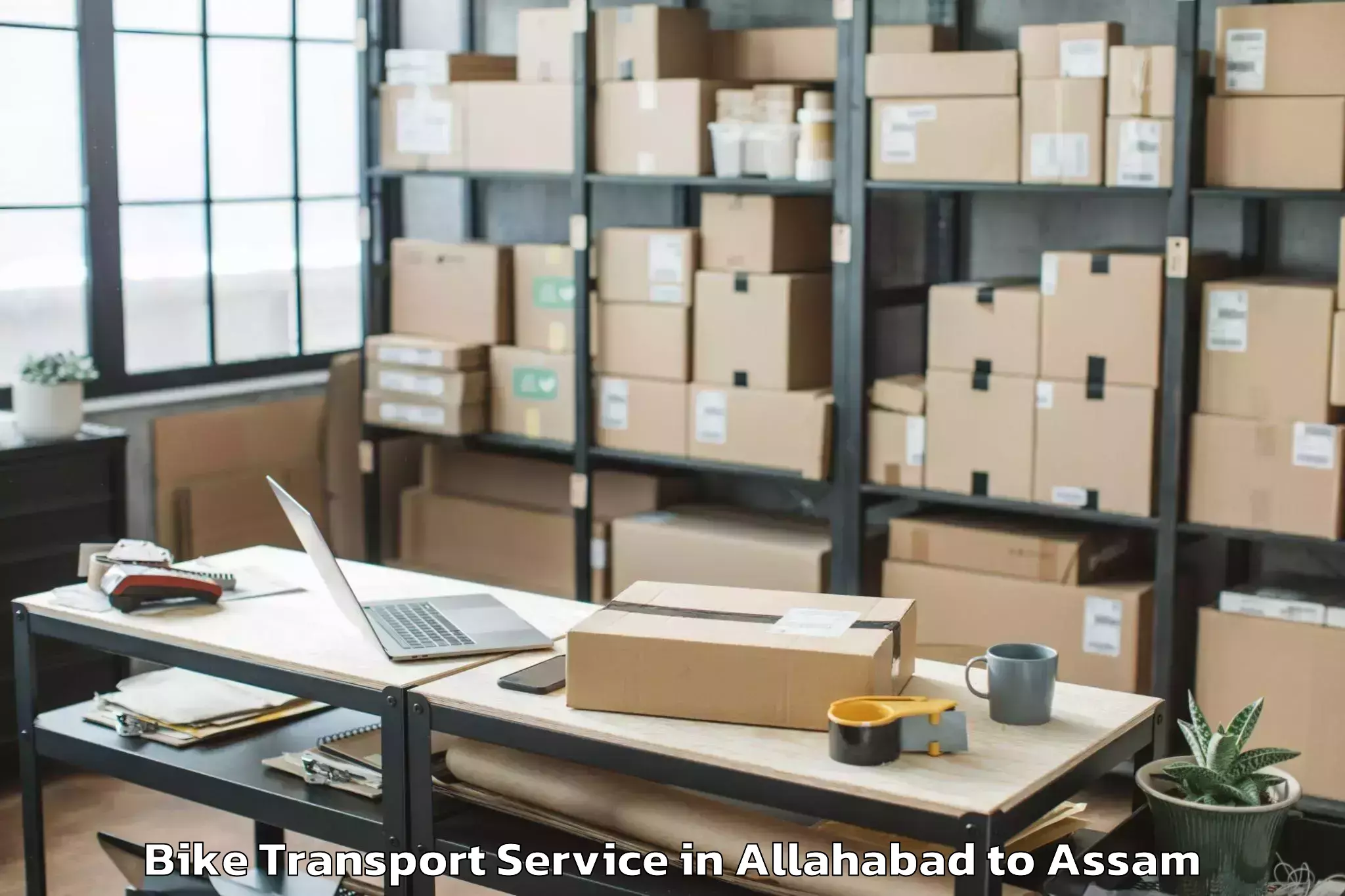 Book Allahabad to Mayong Bike Transport Online